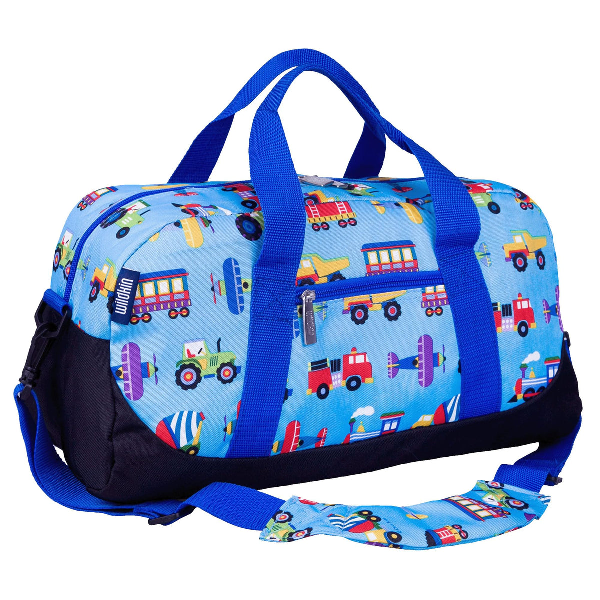 Wildkin Overnighter Duffel Bag for Kids, Trains, Planes, and Trucks