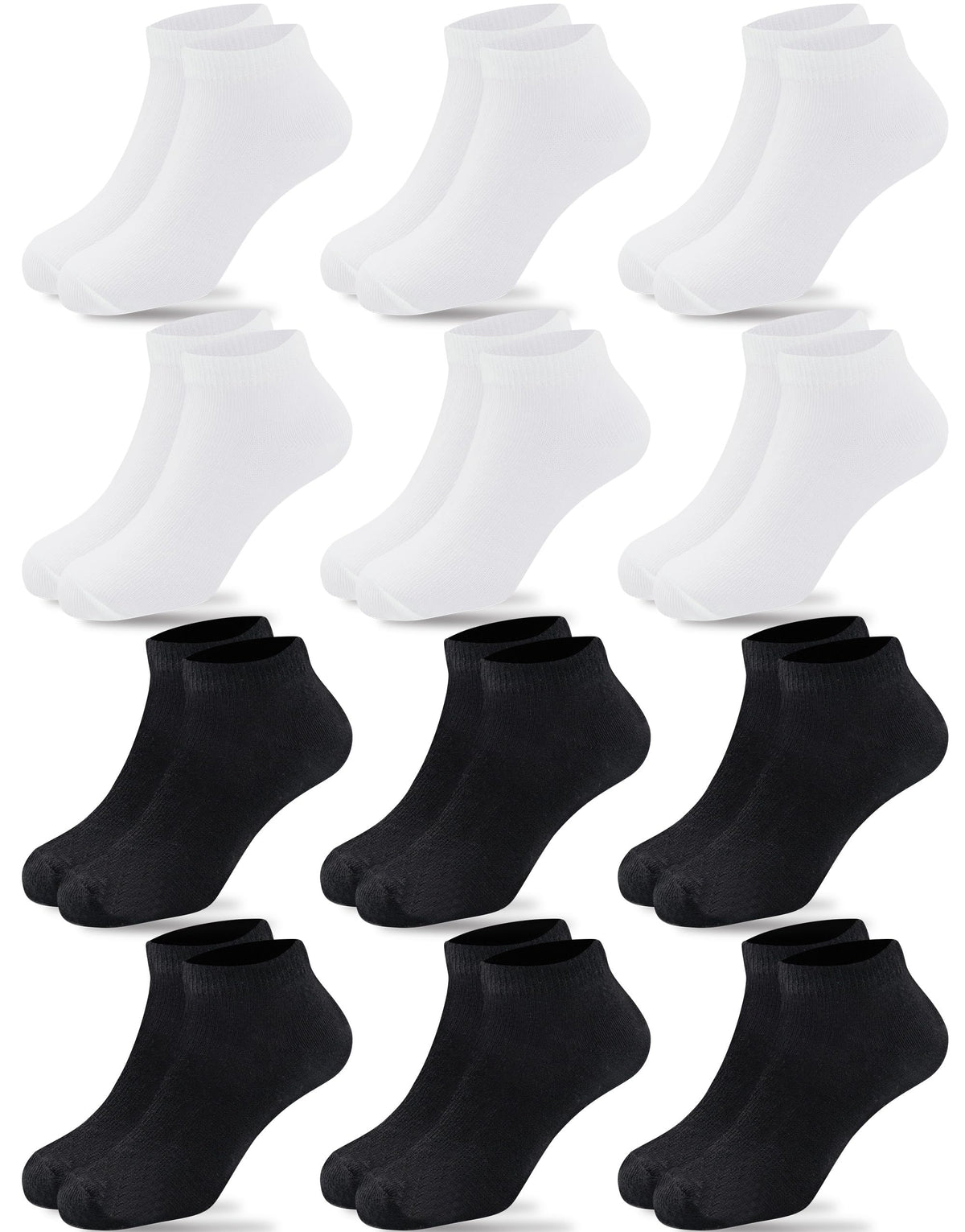 Duufin 12 Pairs Kids Socks Boys Girls Unisex Low Cut Ankle Socks for Kids