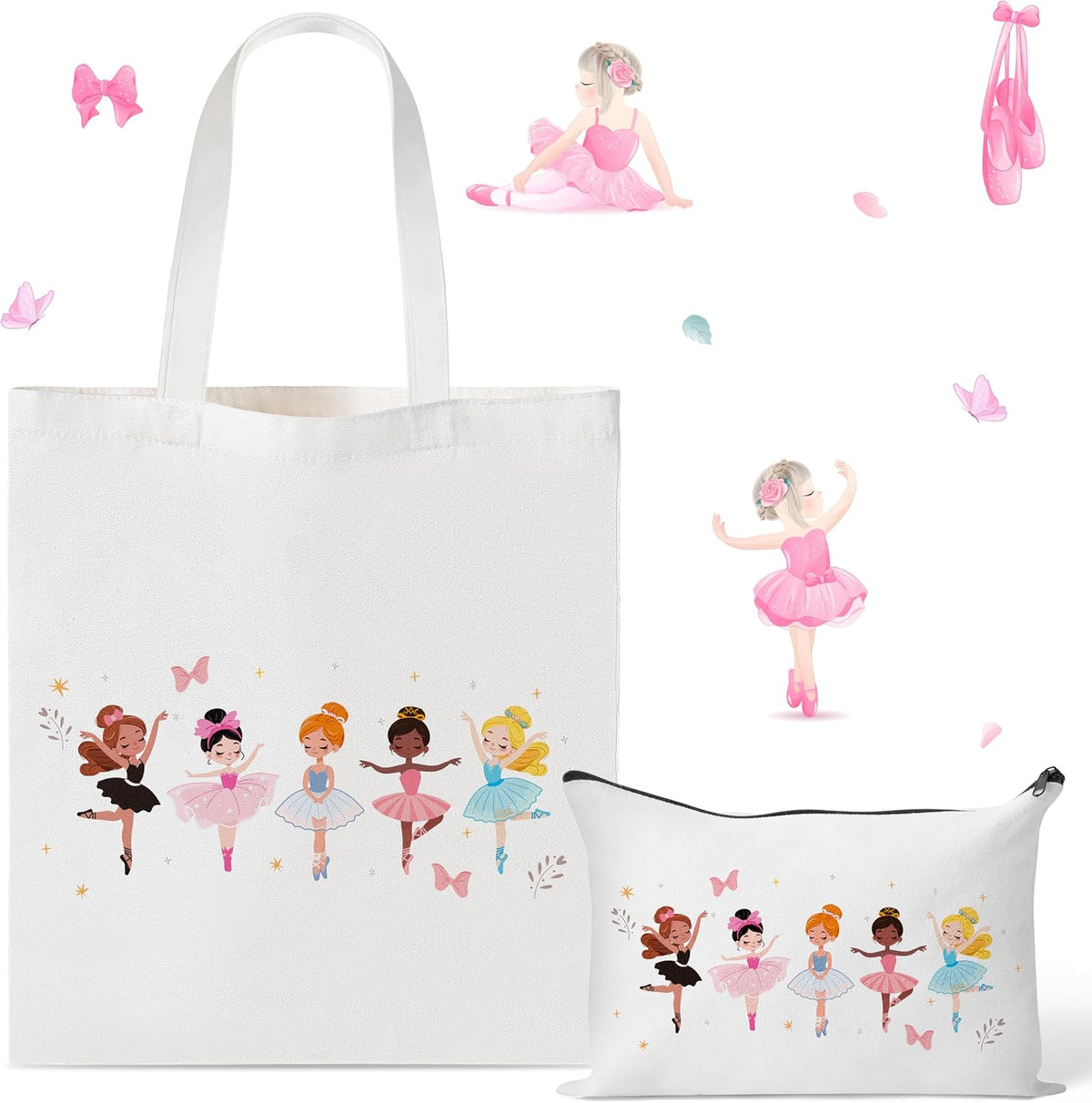 Y1tvei Ballet Canvas Bags Recital Gifts, Dance Girl Birthday Party Favors