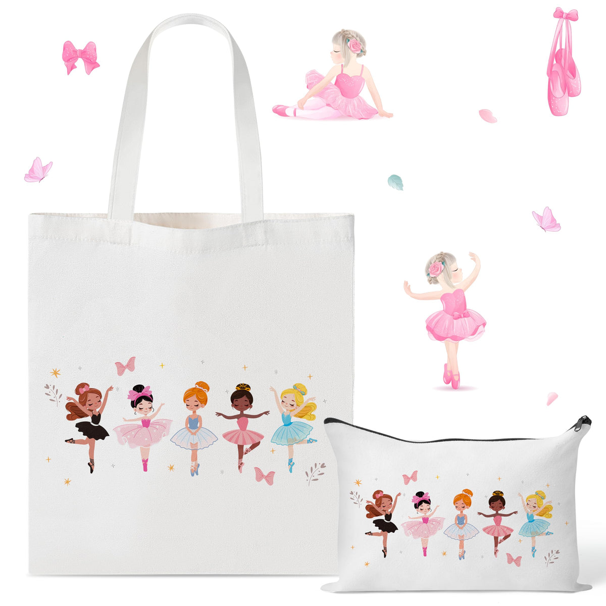 Y1tvei Ballet Canvas Bags Recital Gifts, Dance Girl Birthday Party Favors