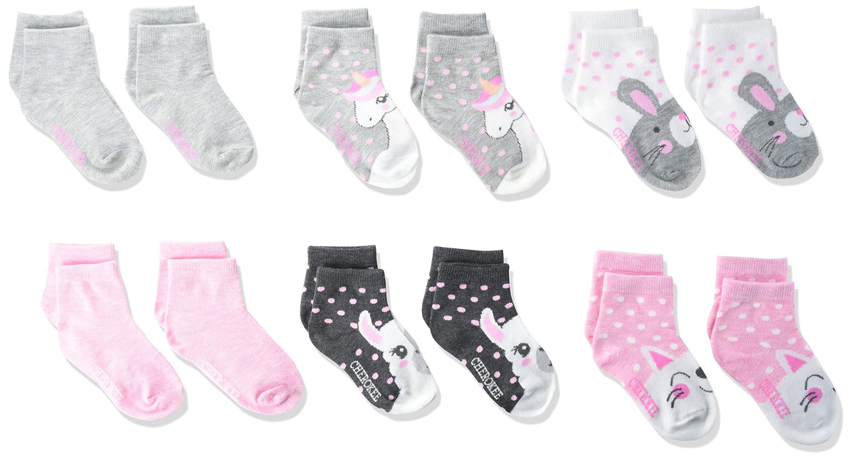 Cherokee Baby Girls' 12 Pack Shorty Ankle Socks