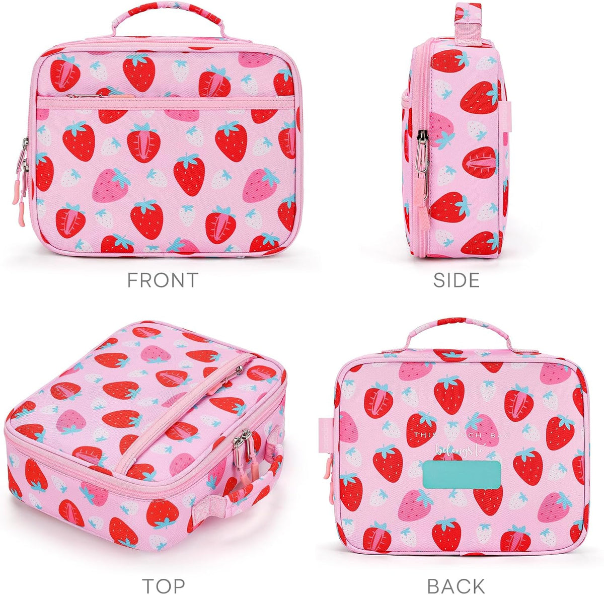 mibasies Kids Lunch Box for Girls, Insulated Lunch Bag School Kindergarten