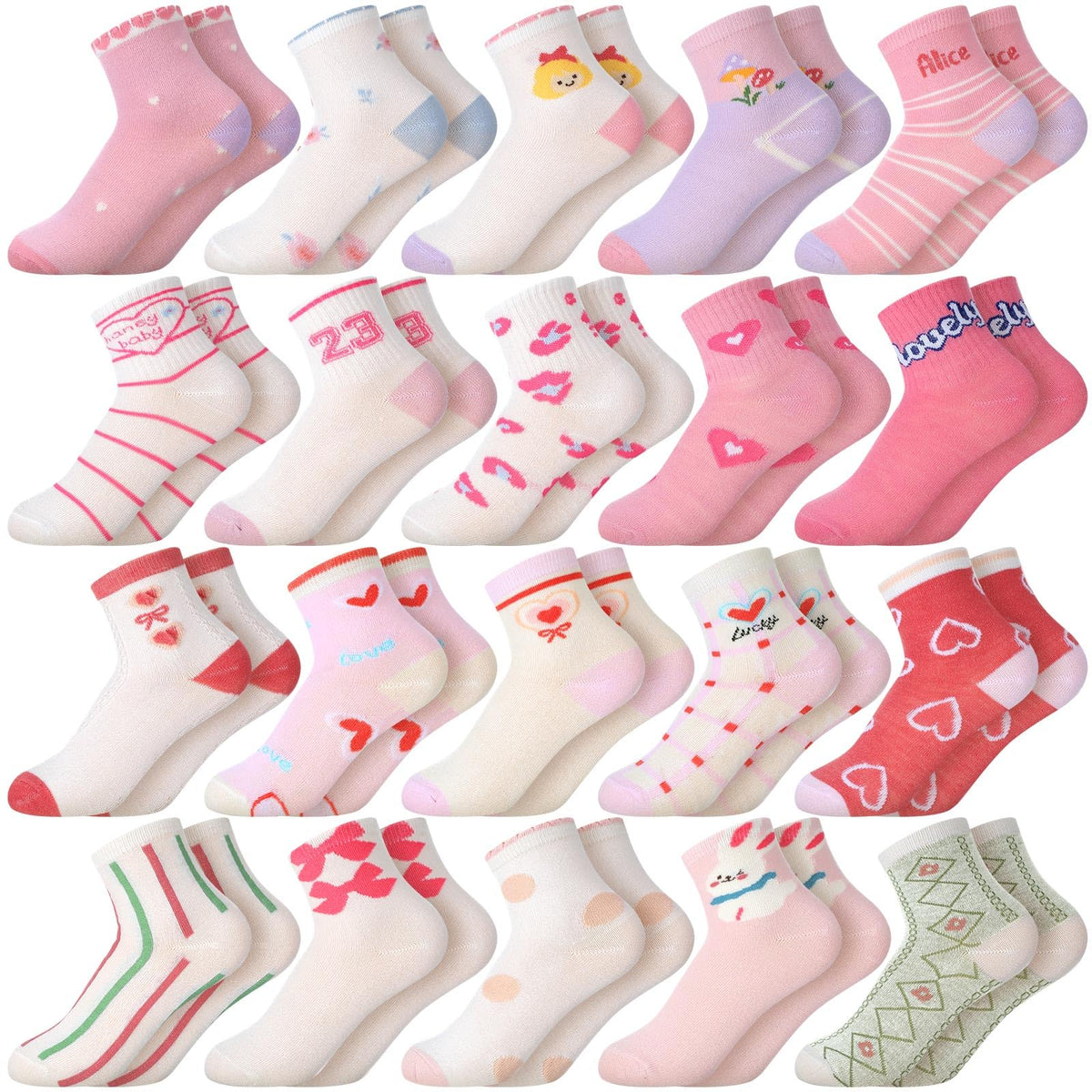 Bencailor 20 Pairs Girls Socks