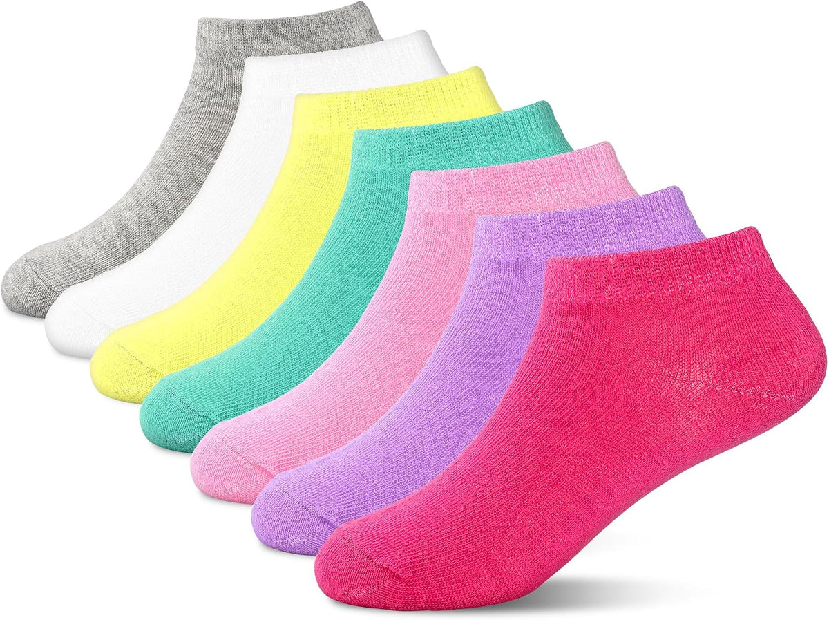 25 Pairs Toddler Girls Ankle Socks Soft Low Cut for Kids Aged 1-14