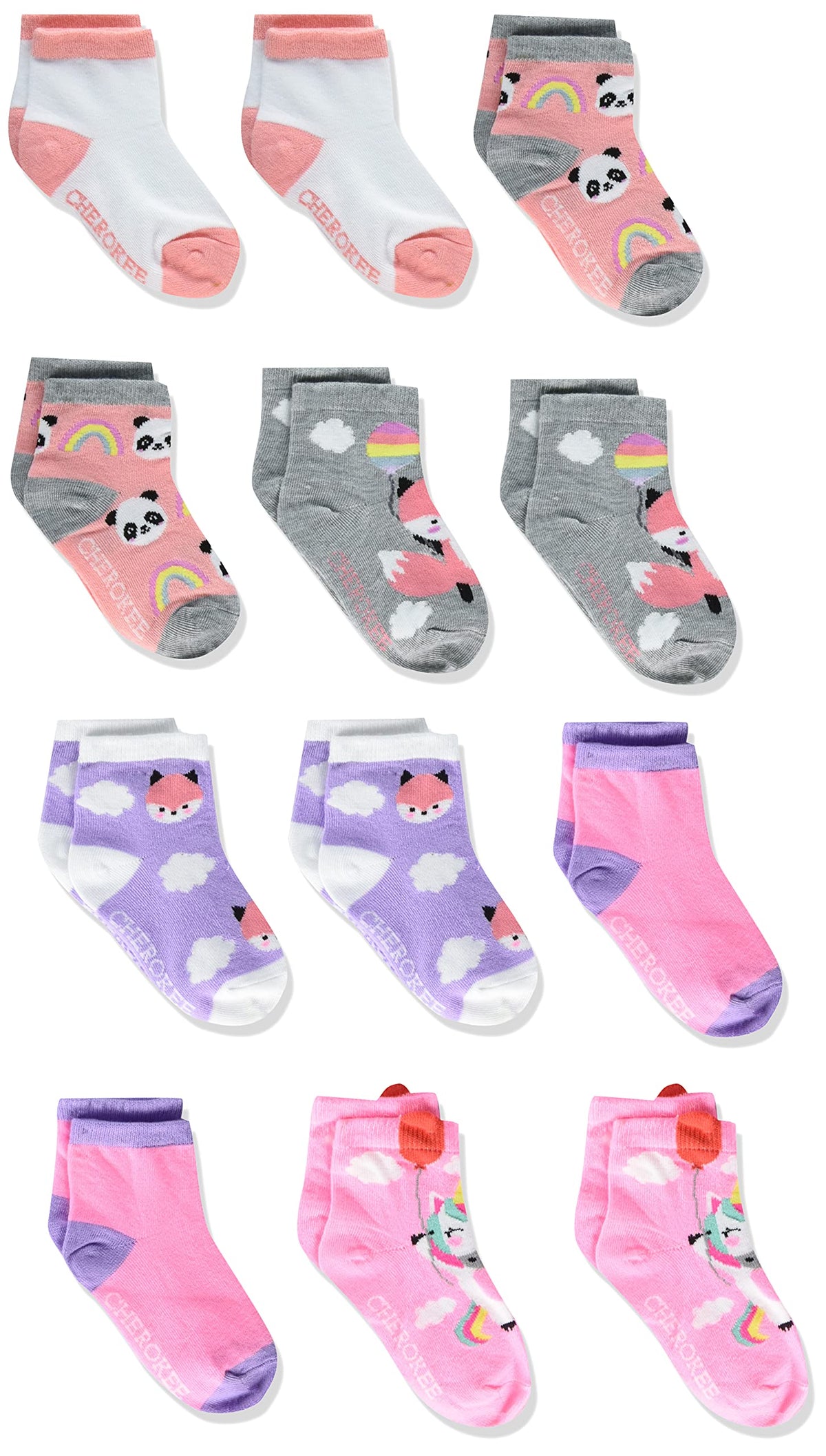 Cherokee Baby Girls' 12 Pack Shorty Ankle Socks
