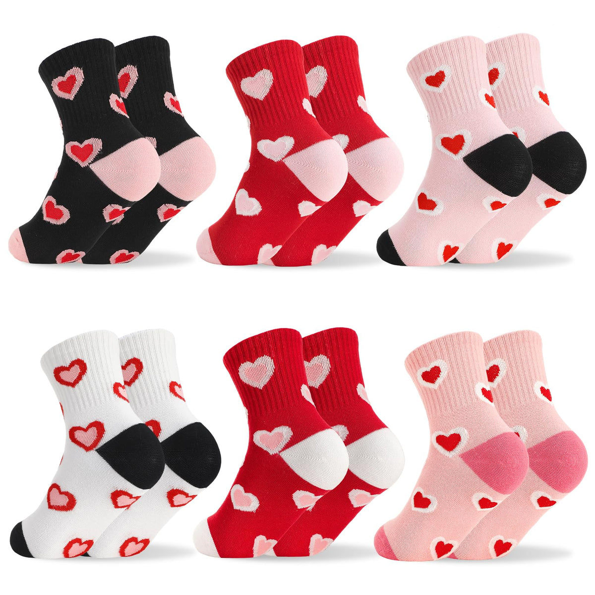 Kids Athletic Crew Socks for Girls Boys with Funny Prints