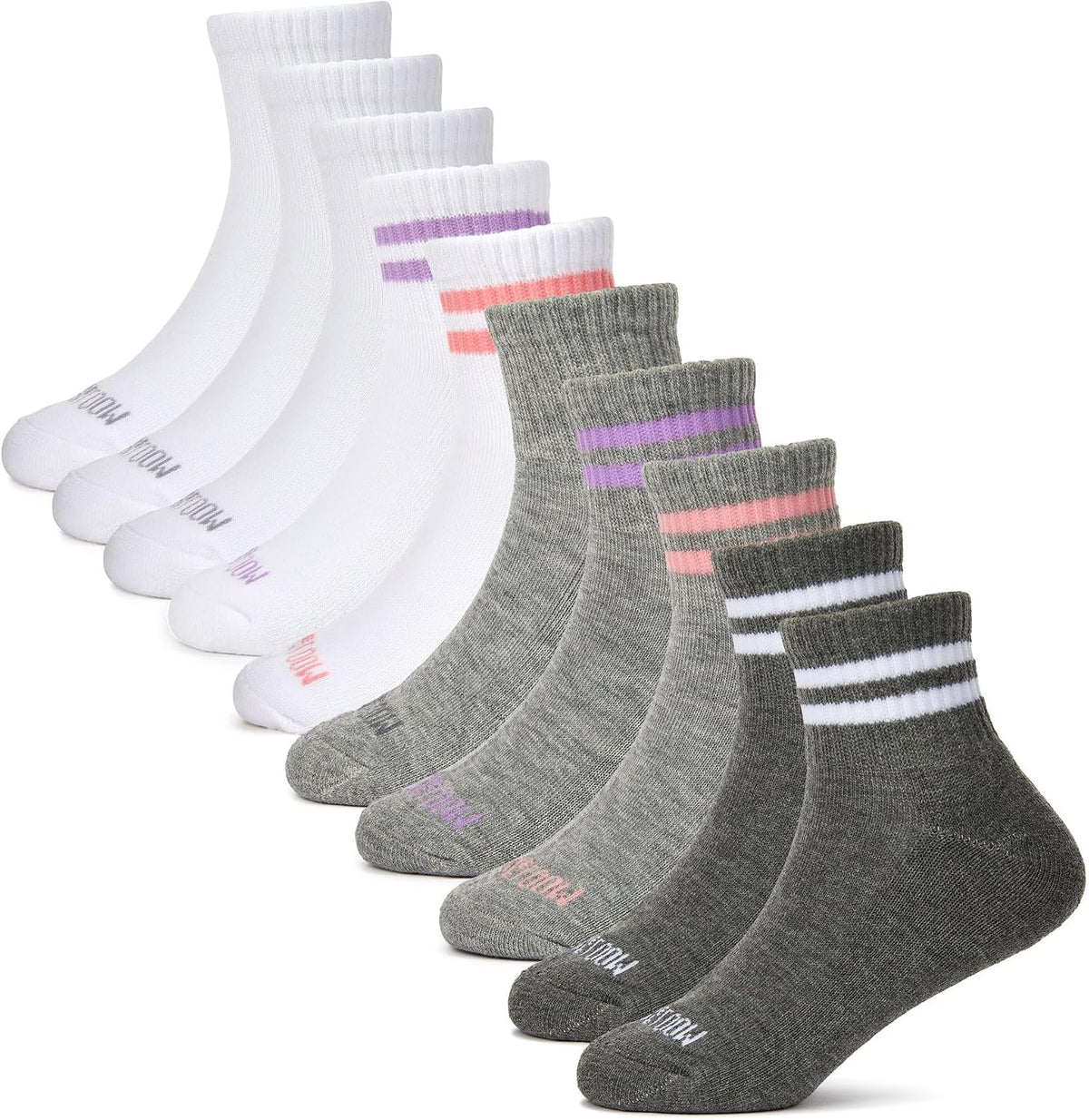 Fruit of the Loom Girl's Everyday Essential Soft Cushion Socks
