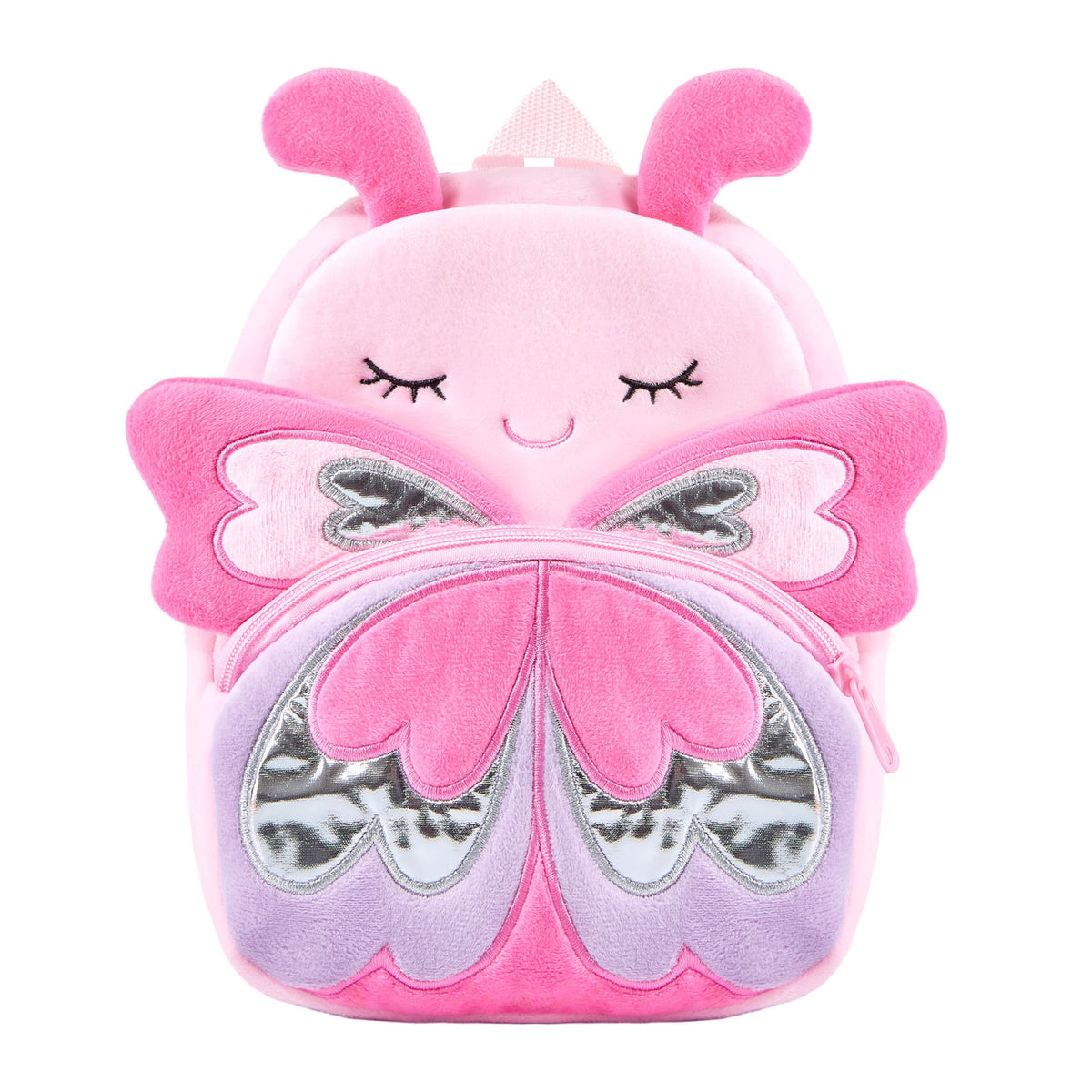 NICE CHOICE Cute Toddler Backpack Toddler Bag Plush Animal Cartoon Mini Travel Bag for Baby Girl Boy 2-6 Years(Pink Butterfly)