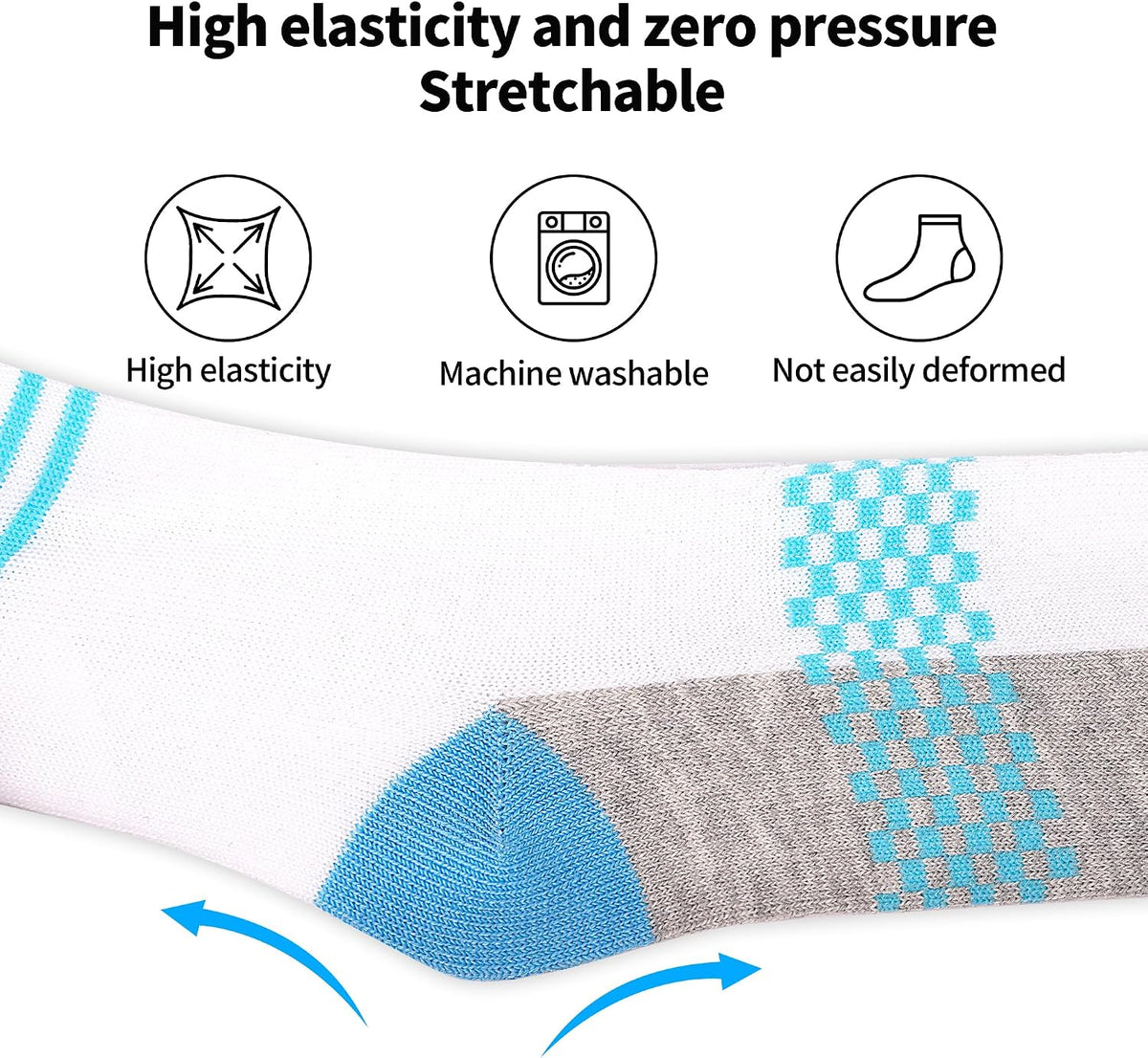 12 Pairs Girls Crew Socks,Kids Athletic School Socks Ages 2-14