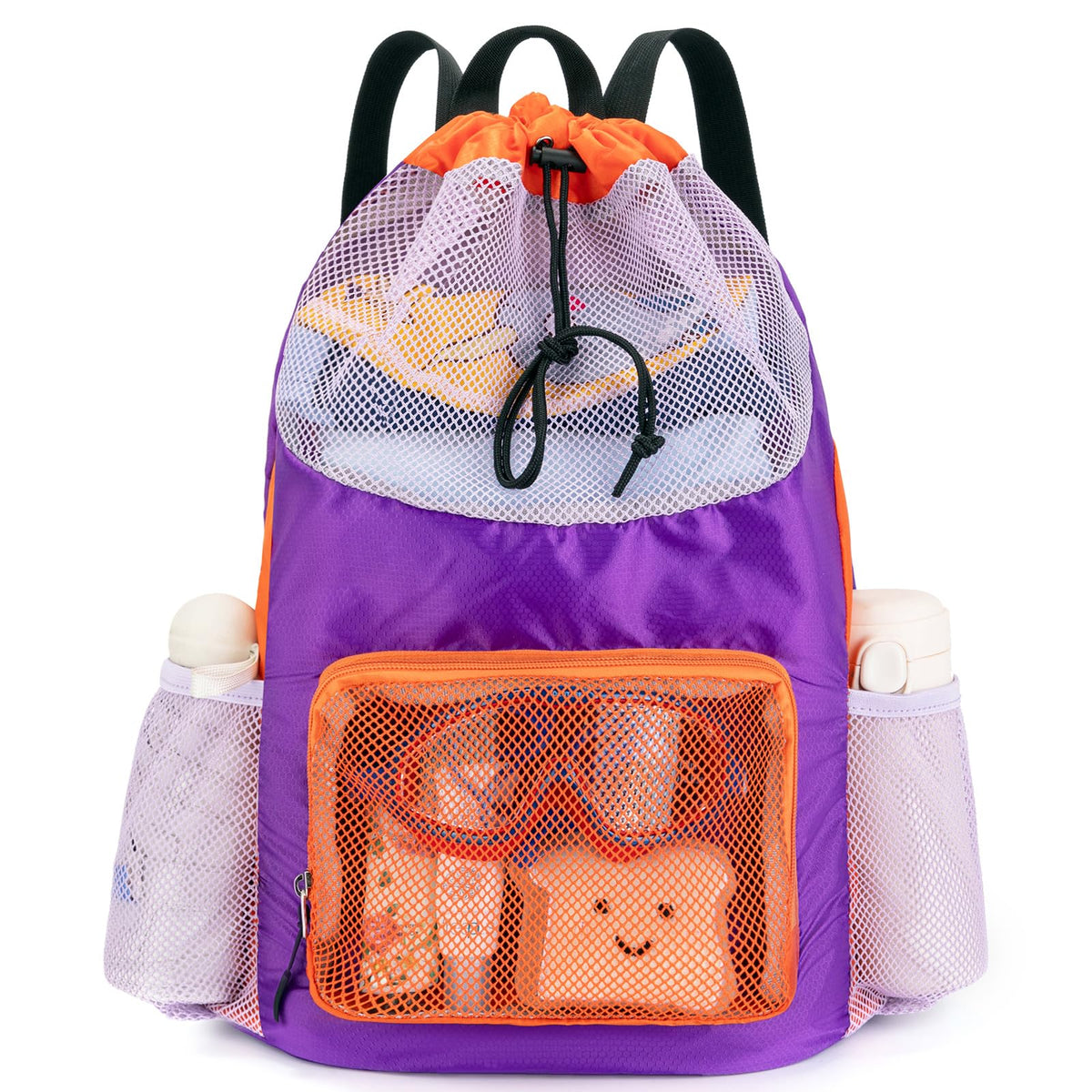 Swim Bag for Kids Mesh Drawstring Backpack for Boys Sport Gym Sackpack