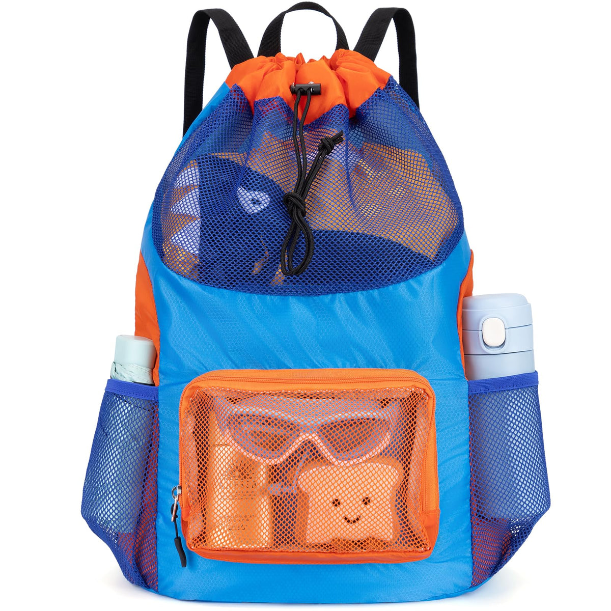 Swim Bag for Kids Mesh Drawstring Backpack for Boys Sport Gym Sackpack