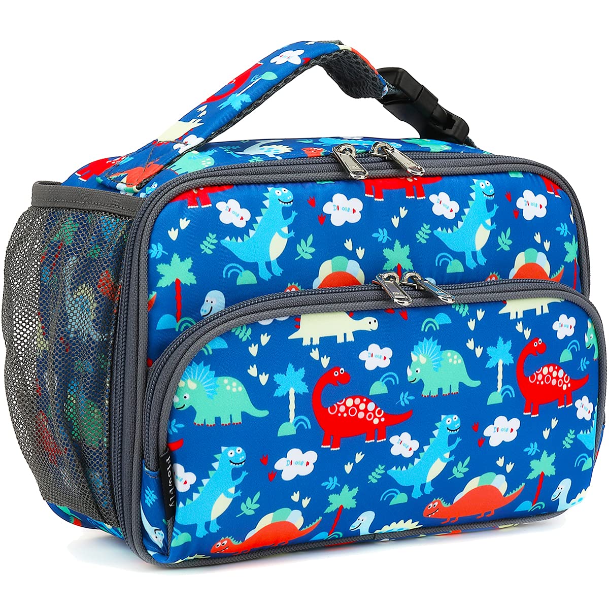 FlowFly Kids Lunch box Insulated Soft Bag Mini Cooler Back to School Thermal Meal Tote Kit for Girls, Boys, Car