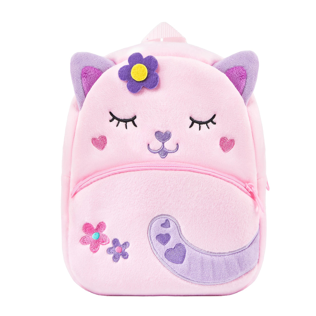 NICE CHOICE Cute Toddler Backpack Toddler Bag Plush Animal Cartoon Mini Travel Bag for Baby Girl Boy 2-6 Years(Pink Butterfly)