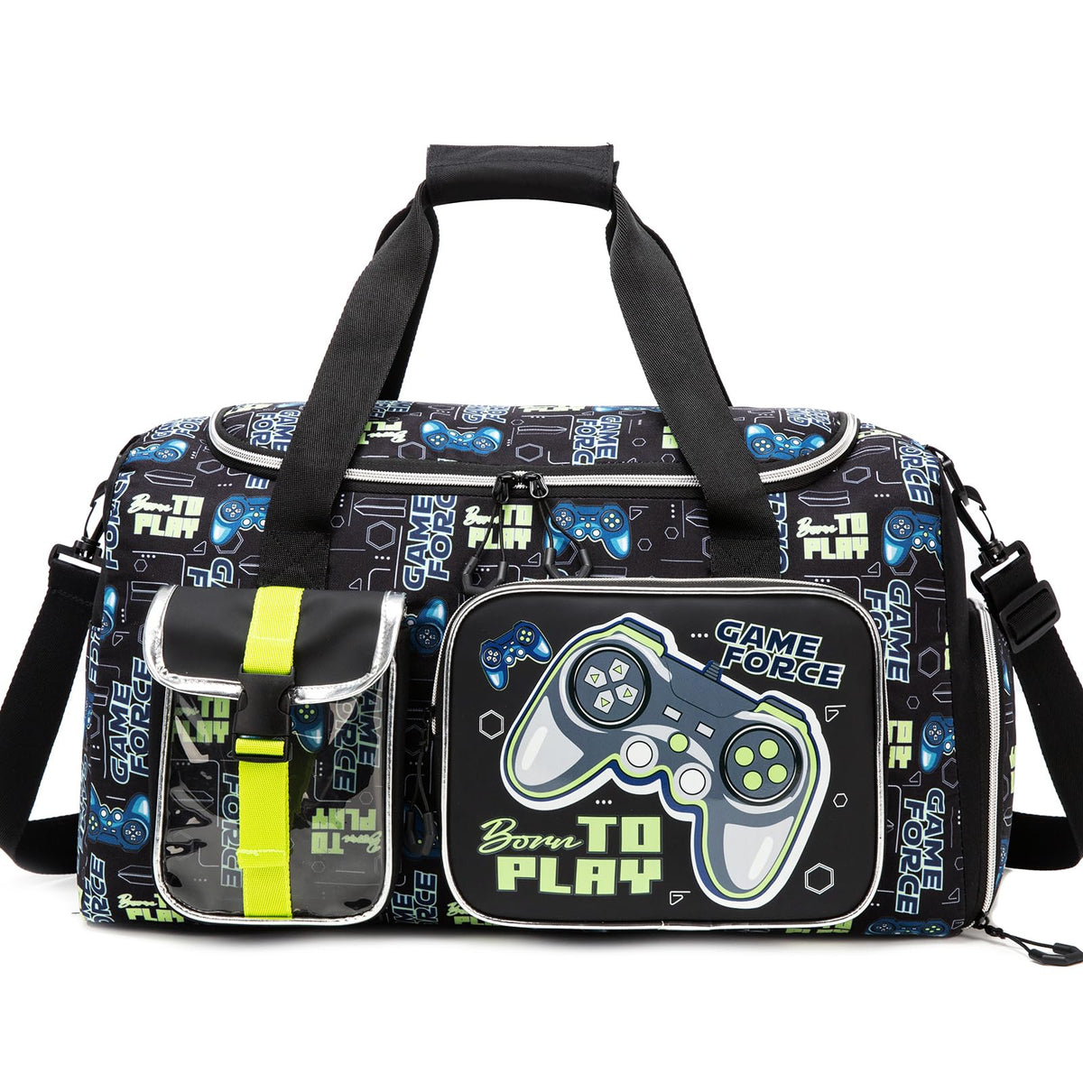 Kids Duffle Bag Boys Overnight Bag for Kids Weekender Travel Bags for Boys Sports Gym Tennis Bags with Shoe Compartment
