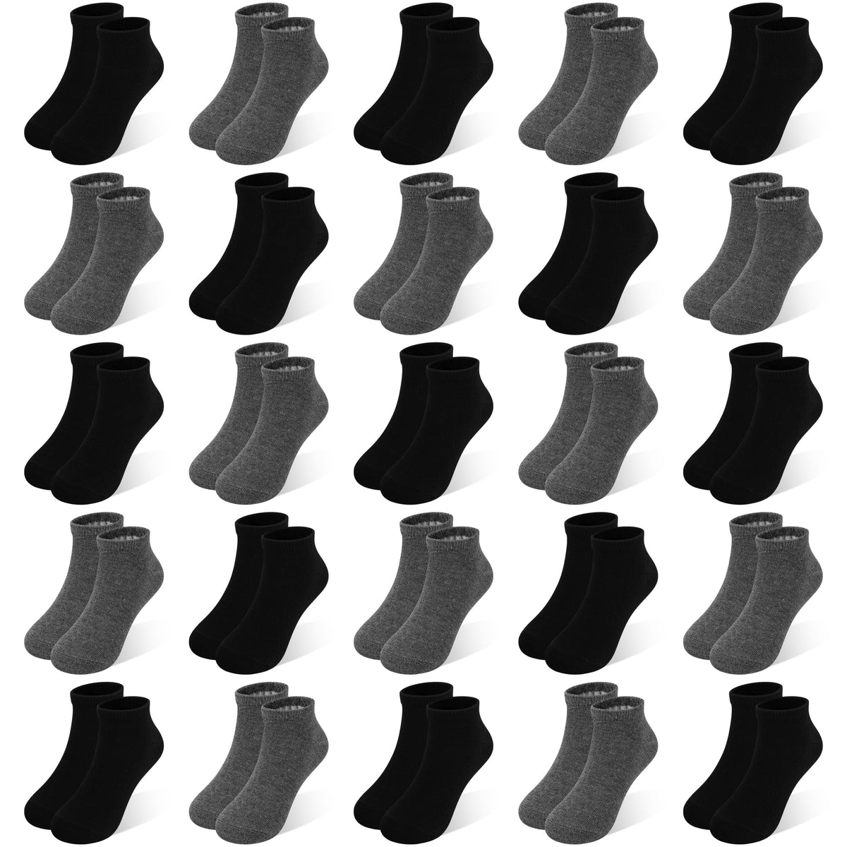 GENTABY Toddler Socks 25 Pairs Kids Ankle Socks for Boys Girls 1-14 Years
