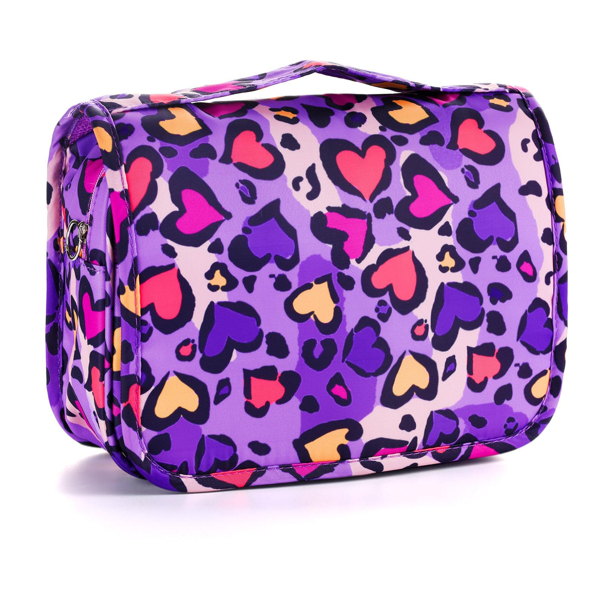 Kids Hanging Toiletry Bag for Girls, Travel Toiletry Bag for Little Young Girls Cosmetic Makeup Waterproof Wash Bag Toddler Traveling Toiletries, Unicorn Purple