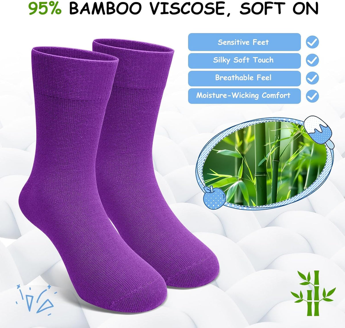 Artfasion Seamless Socks for Kids Girls: Sensory Friendly Socks for 2-12 T