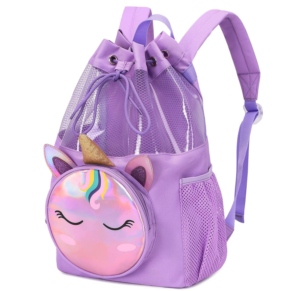 mygreen Drawstring Backpack Gym Cinch Bag for Swim Beach Sports Waterproof for Kids