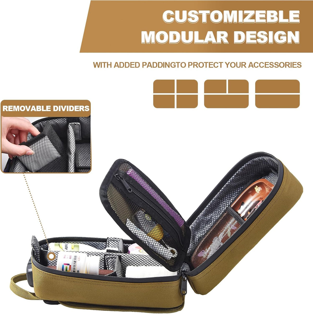 Smell Proof Bag with Combination Lock Travel Medicine Lock Box Carbon Lined Tactical Molle Pouch Mini Money Organizer Container Case