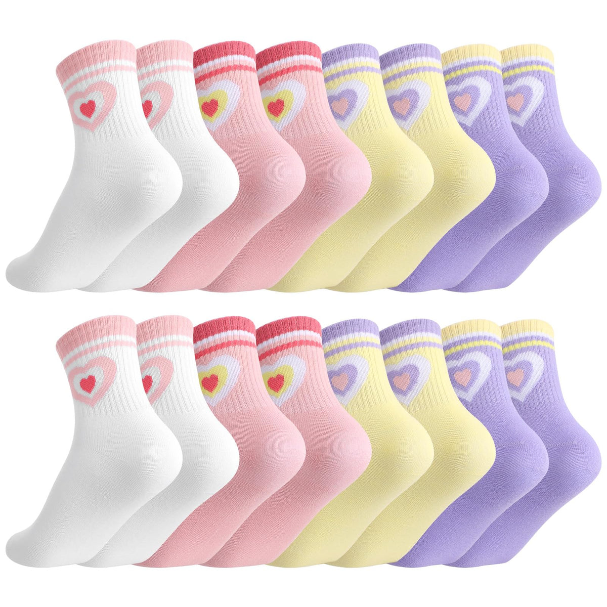 Jspupifip Girls Crew Athletic Socks