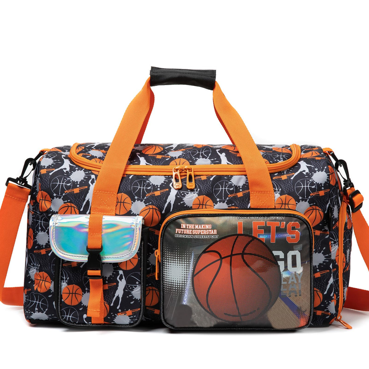 Kids Duffle Bag Boys Overnight Bag for Kids Weekender Travel Bags for Boys Sports Gym Tennis Bags with Shoe Compartment