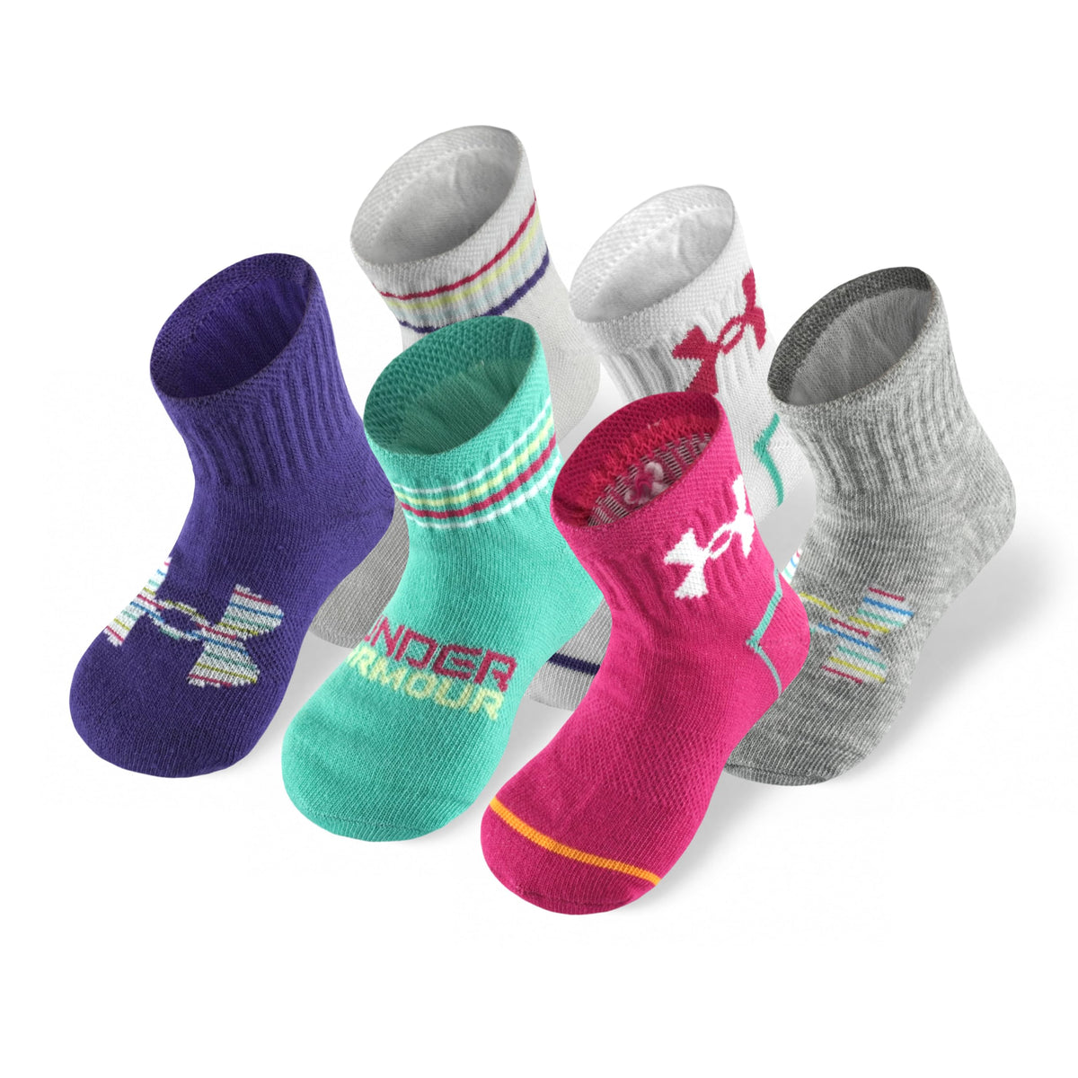 Under Armour girls Multi Pack Quarter Sock