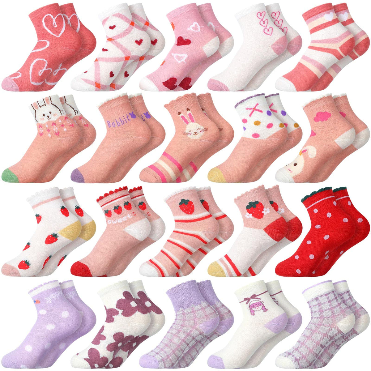 Bencailor 20 Pairs Girls Socks