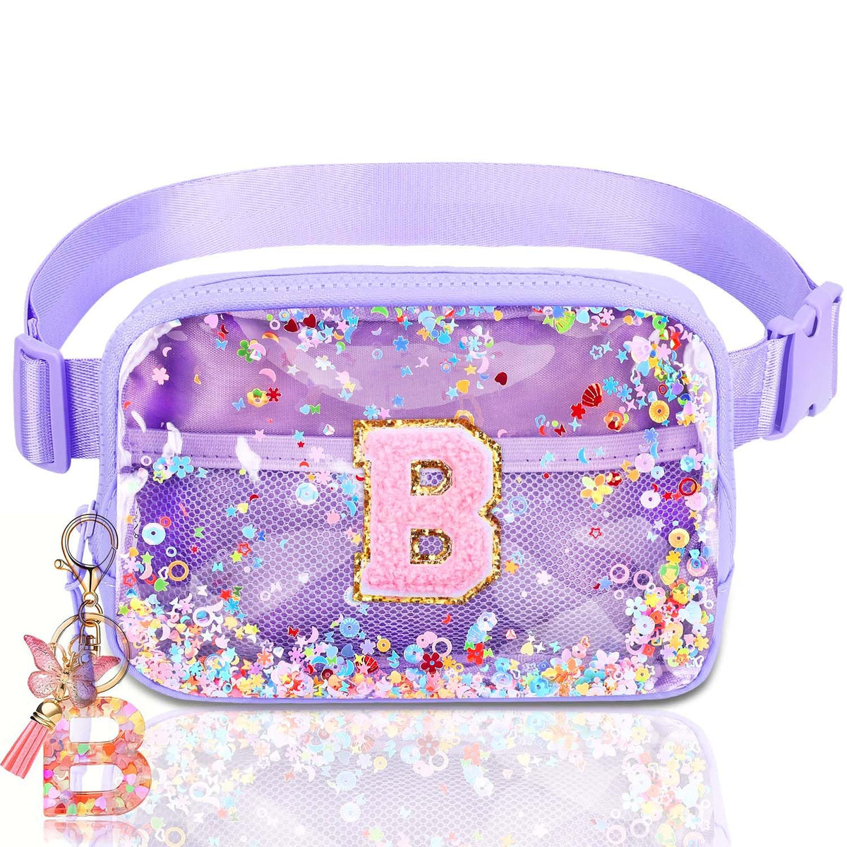 Fanny Pack for Girls Gift - Initial Letter Birthday Gifts for 4 5 6 7 8 9 Girl Crossbody Belt Bag Cute Personalized Trend Stuff Pink M