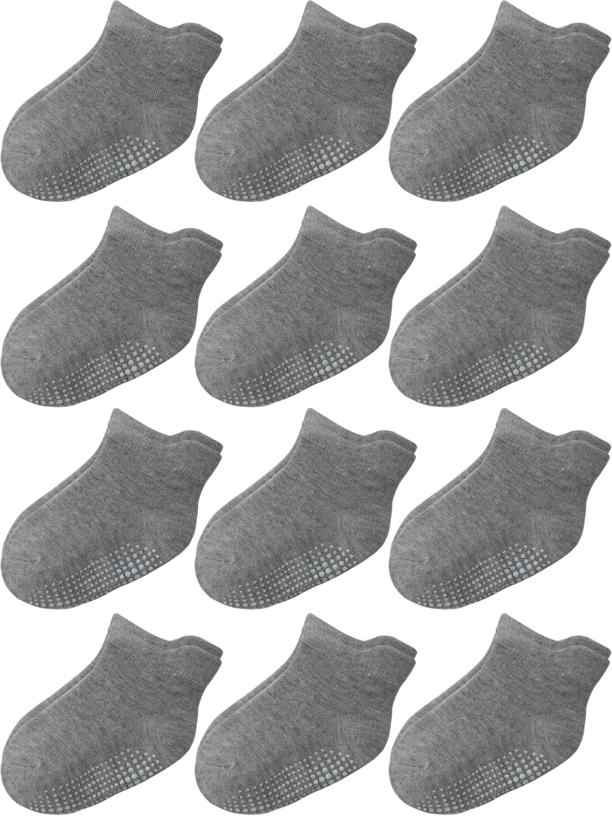 Aroveea Toddler Socks Non Slip Grip Ankle Baby 12 Pack for Kids Boys Girls
