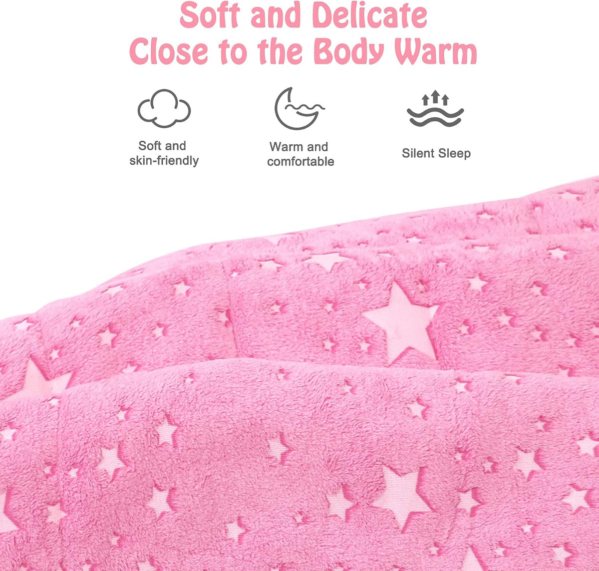 Kids Sleeping Bag for Girls & Boys, Large Kids Sleeping Bag with Pillow, Glow in The Dark Slumber Bag,Soft and Comfortable for Childern Daycare, Sleepovers Travel