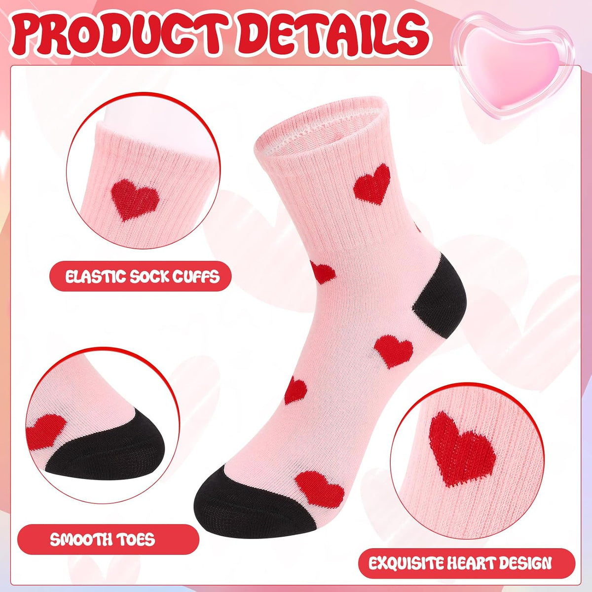 Girls Kids Crew Athletic Socks Cotton Breathable