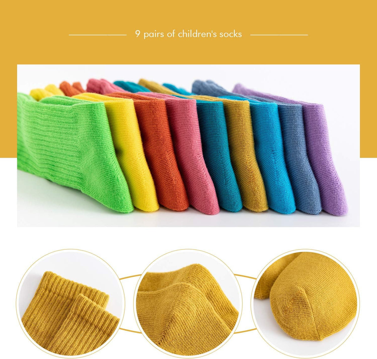 Girls Socks - 9 Pairs Long Slouch Socks for Girls