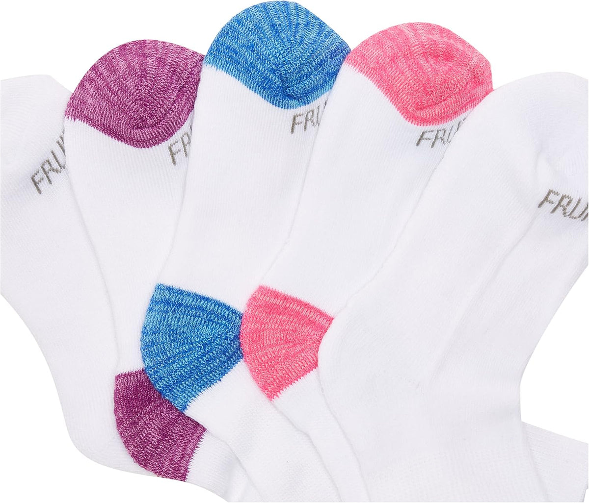 Fruit of the Loom Girls' Everyday Lightweight Sport Crew Socks (10 Pack)
