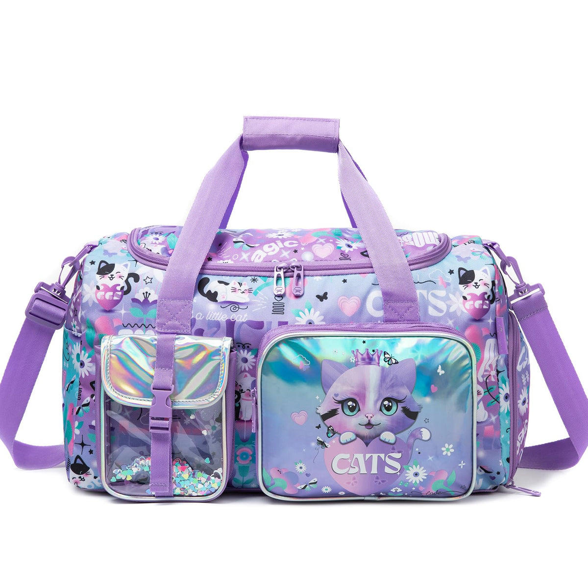 Kids Duffle Bag Boys Overnight Bag for Kids Weekender Travel Bags for Boys Sports Gym Tennis Bags with Shoe Compartment