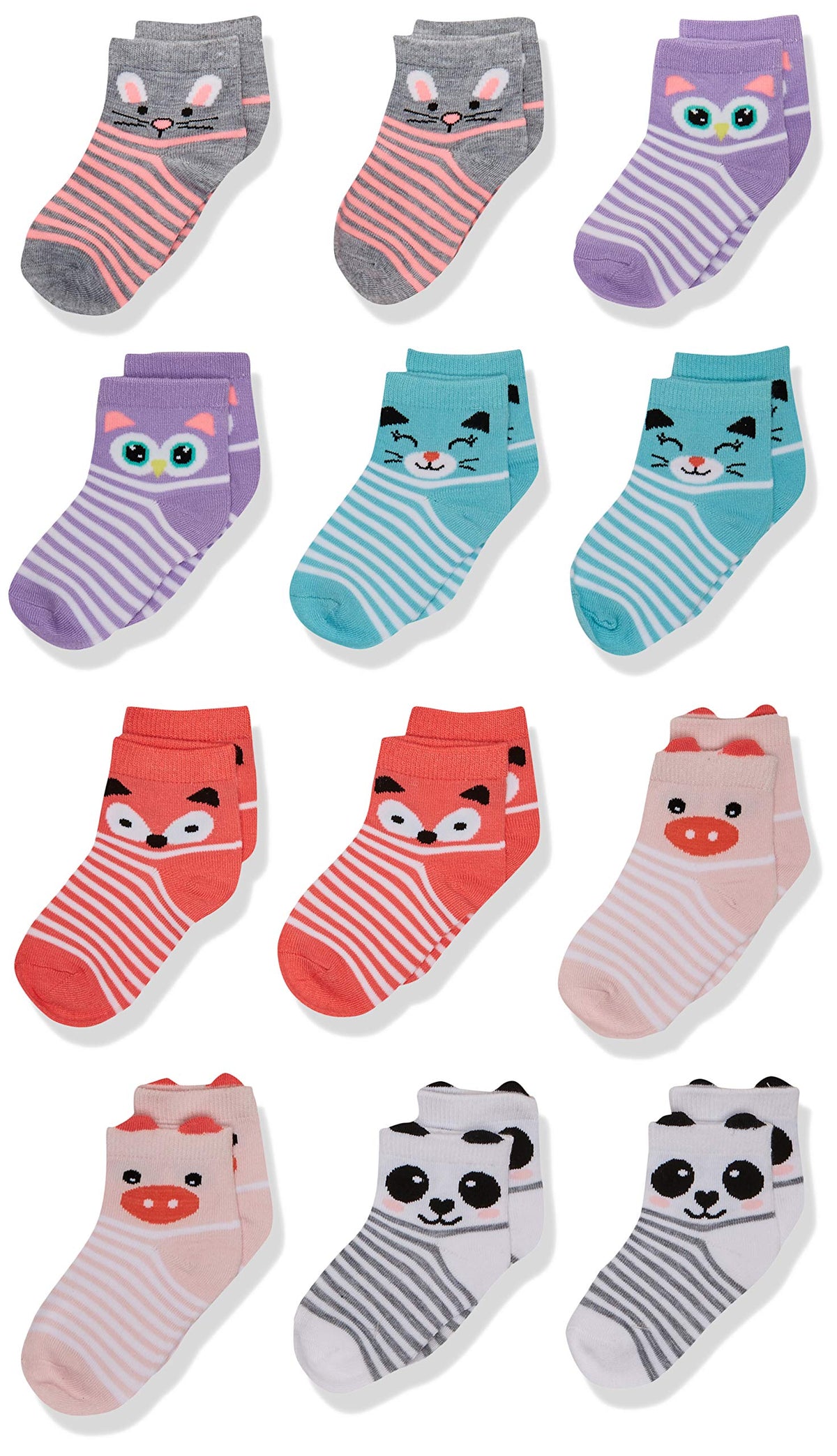 Cherokee Baby Girls' 12 Pack Shorty Ankle Socks