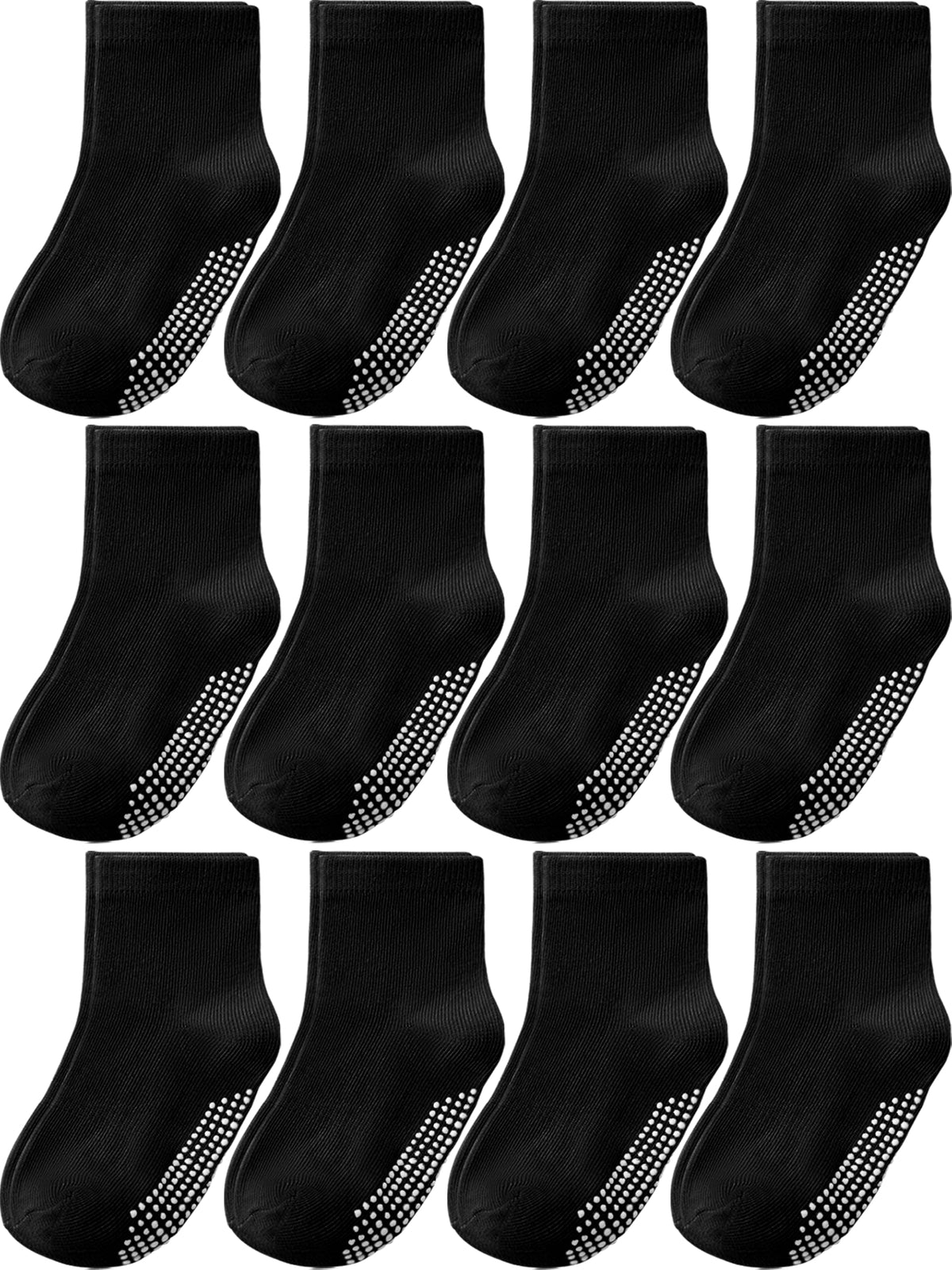 Aroveea Toddler Socks Non Slip Grip Ankle Baby 12 Pack for Kids Boys Girls
