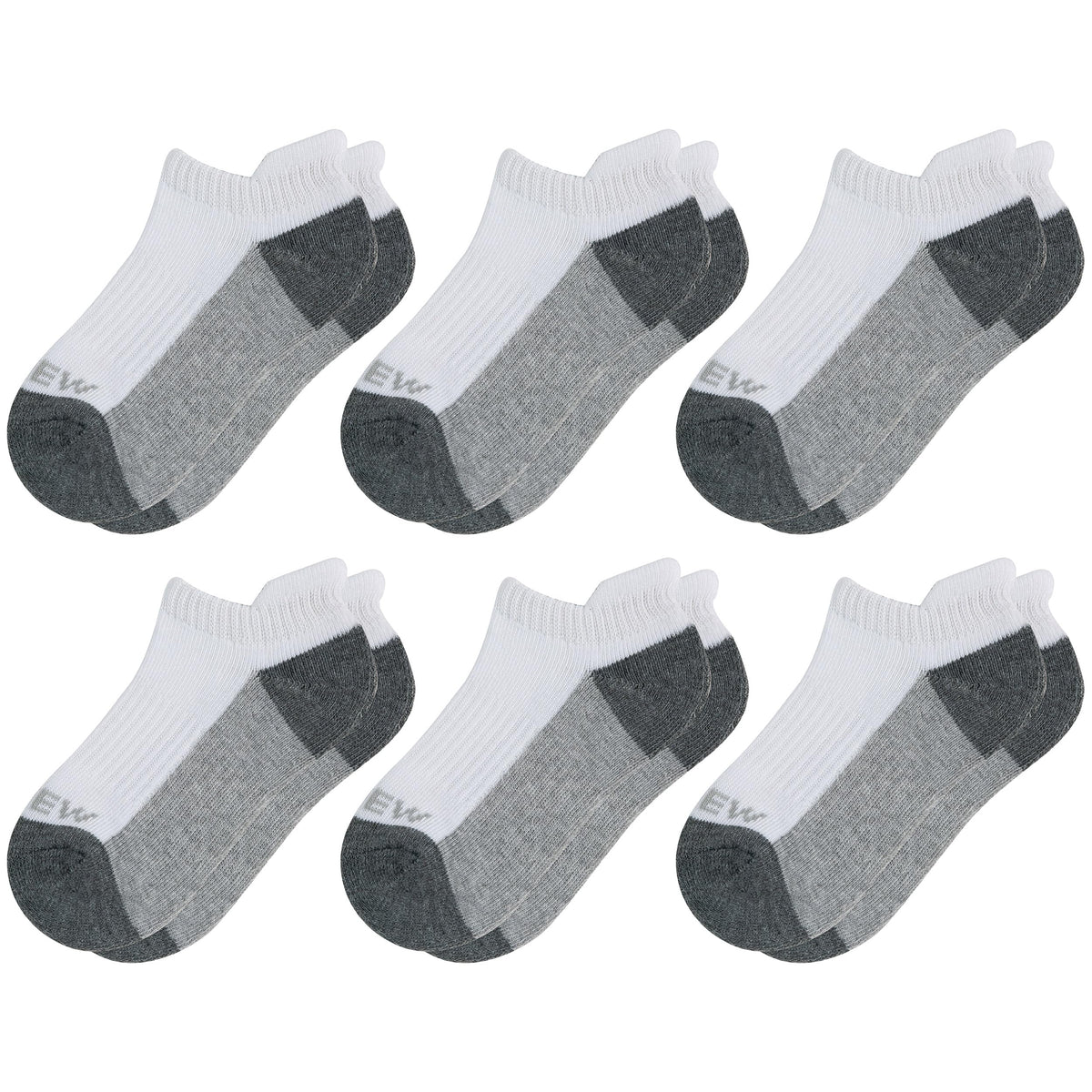 Sunew Baby and Toddler Socks, Boys Girls Cushioned Athletic Ankle/Low Cut Socks 6-Pair