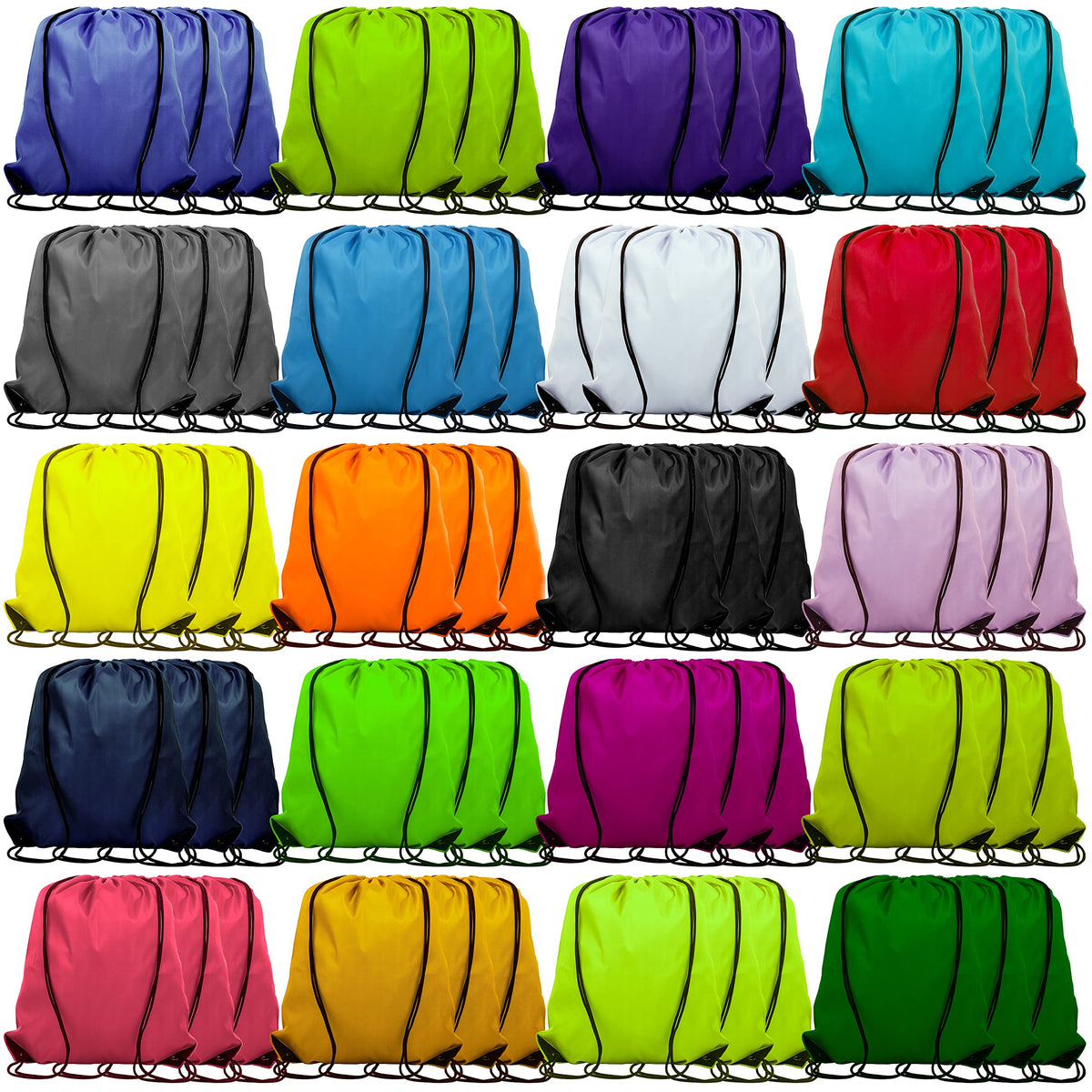 10 Colors Drawstring Backpack Bags Sack Pack Cinch Tote Sport Storage Polyester Bag for Gym Traveling