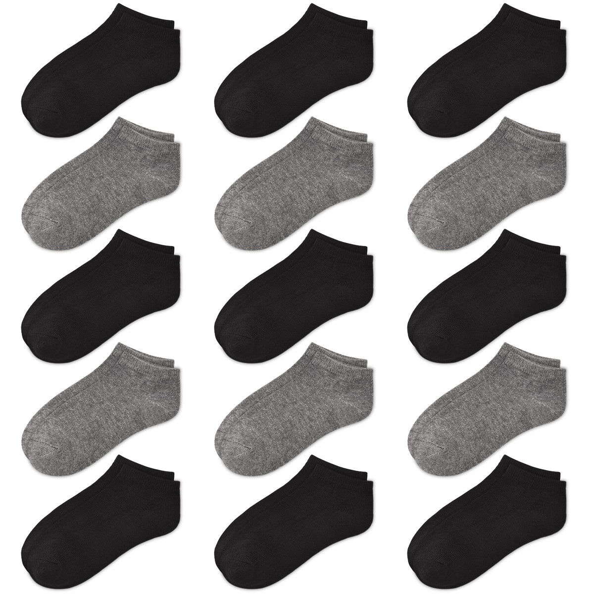 GENTABY 15 Pairs Toddler Socks for Kids Boys Low Cut Ankle Socks 1-13 Years