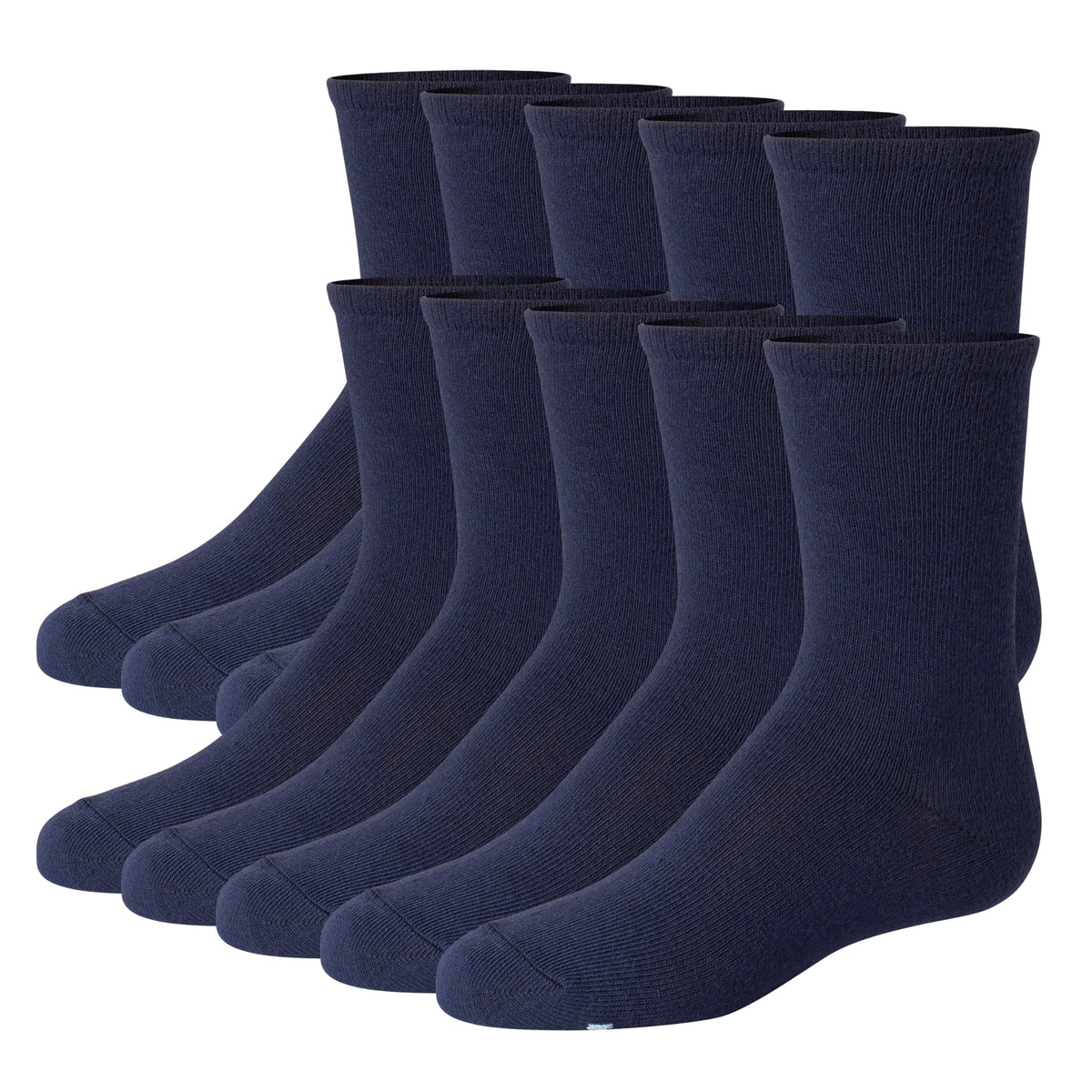 Hanes Girls' Uniform Crew Socks, Plain Crew Socks, Knit Crew Socks for School Or Play, 10-pairs