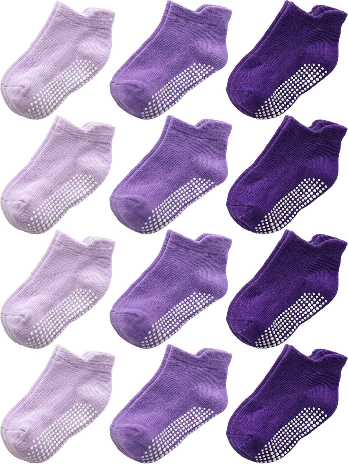 Baby Toddler Socks Grip Non Slip Boys Girls Kids Cotton 12 Pack Ankle Socks