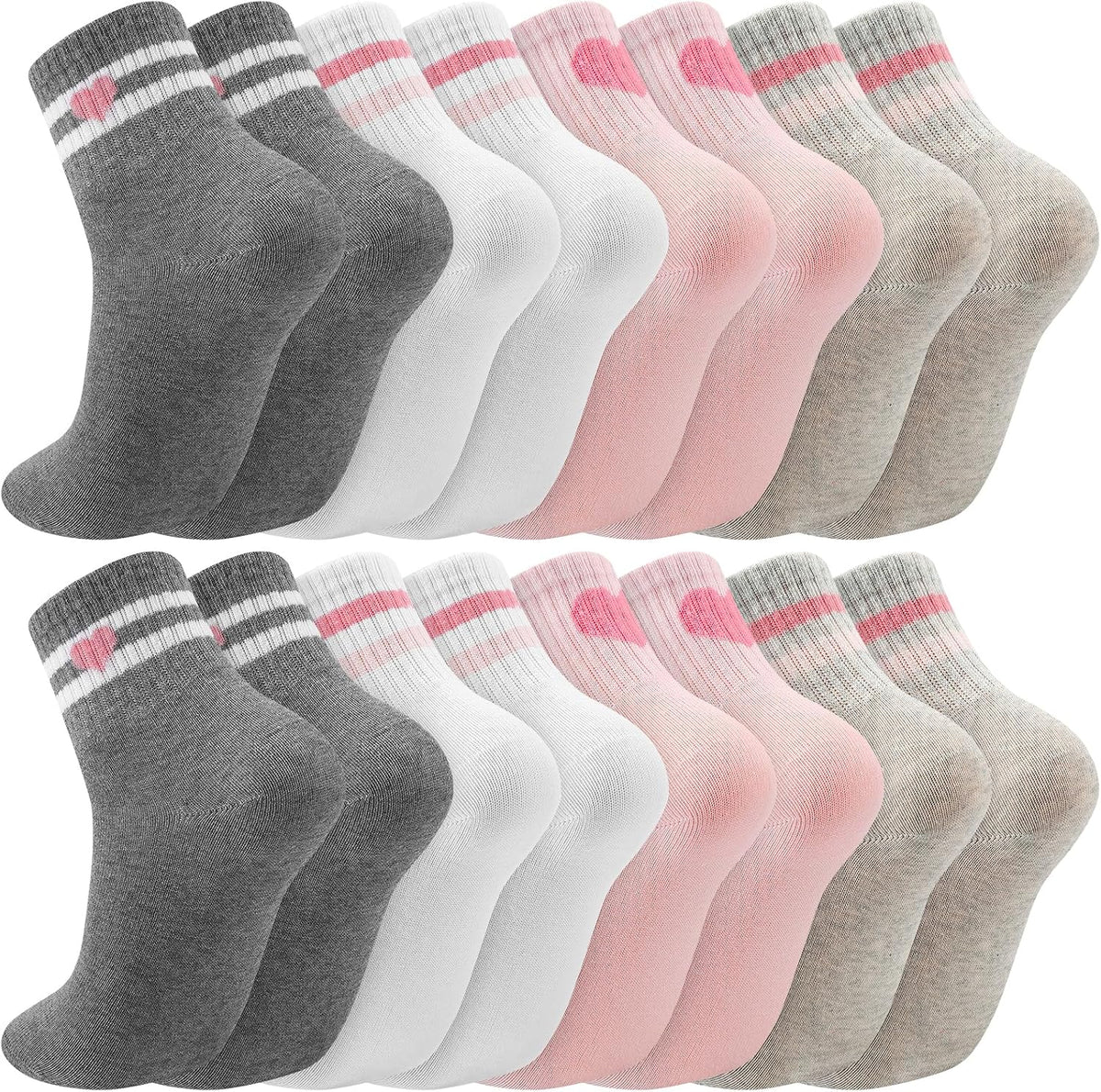 Jspupifip Girls Crew Athletic Socks