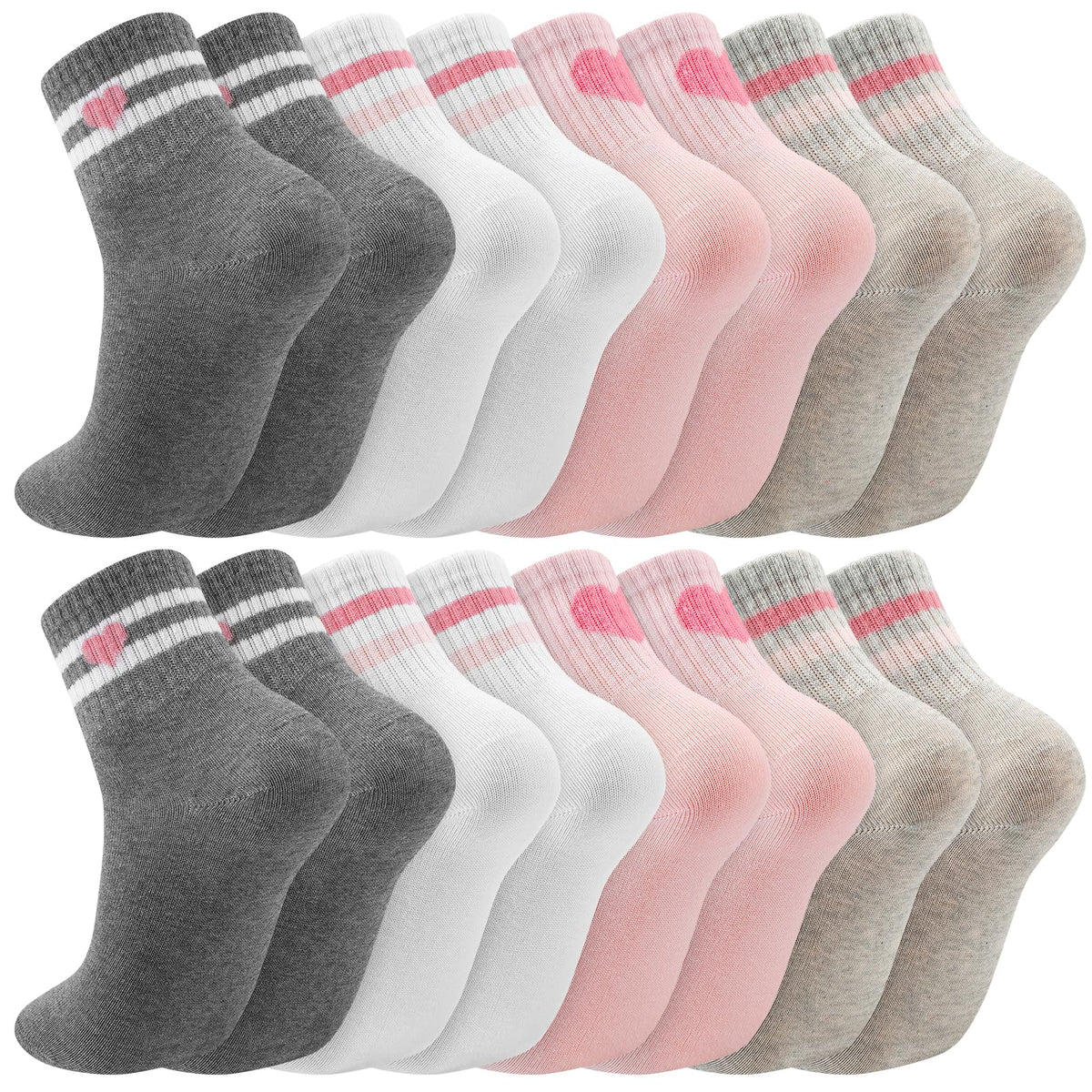 Jspupifip Girls Crew Athletic Socks