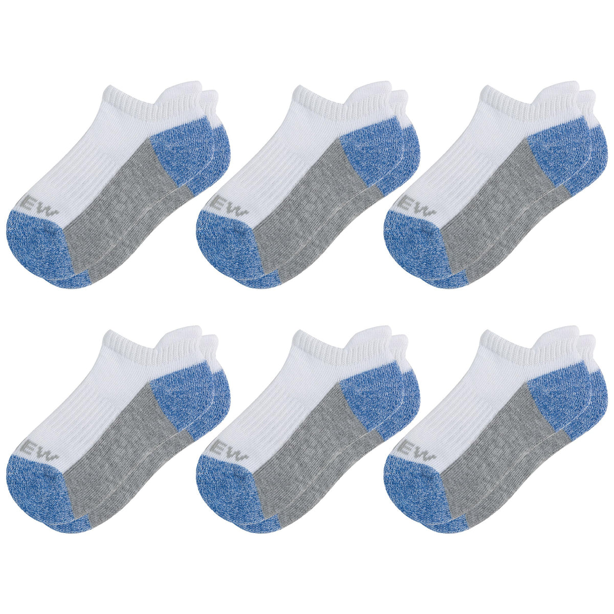 Sunew Baby and Toddler Socks, Boys Girls Cushioned Athletic Ankle/Low Cut Socks 6-Pair