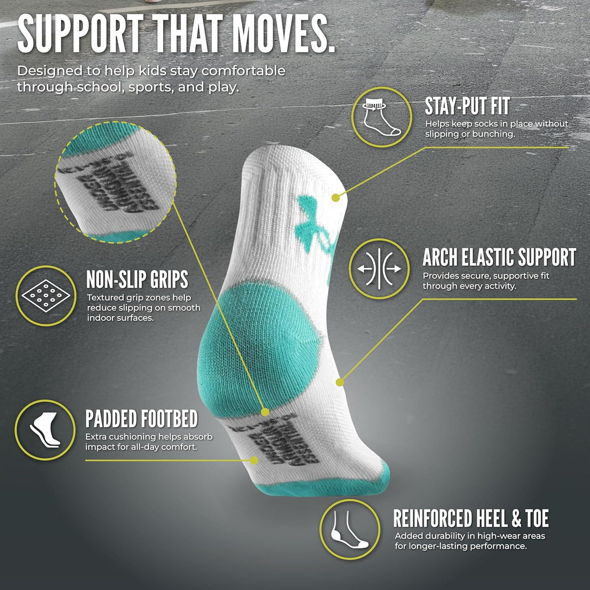Under Armour girls Multi Pack Quarter Sock