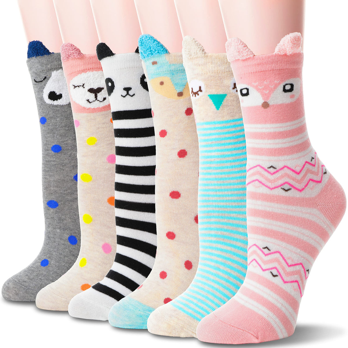 Unicorn Socks Gifts for Girls kids Cute Animal Fun Crew Fashion Funny Novelty Soft Cotton Socks 6 Pairs
