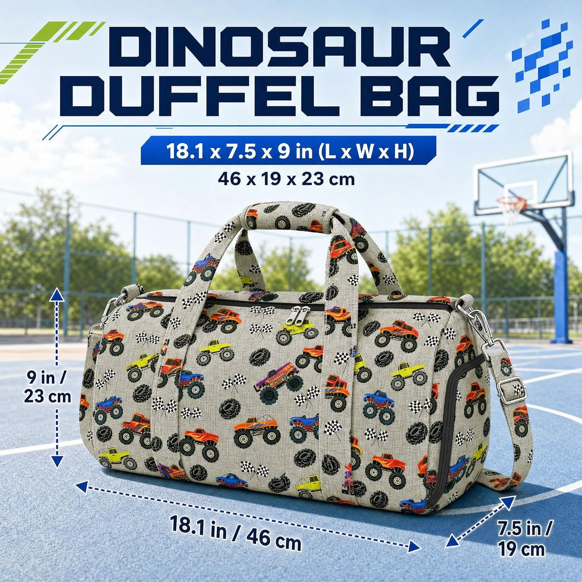 Travel Bag for Kids Sports Bag for Boys Kids Duffle Bag Boys Overnight Bag for Kid Weekender Bag Sleepover Bags for Boy Gym Bag with Shoe Compartment