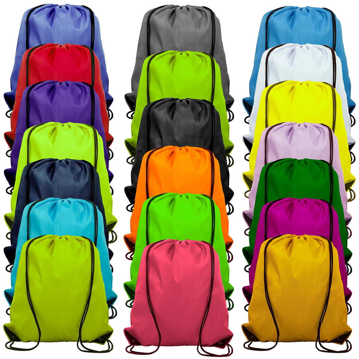 10 Colors Drawstring Backpack Bags Sack Pack Cinch Tote Sport Storage Polyester Bag for Gym Traveling