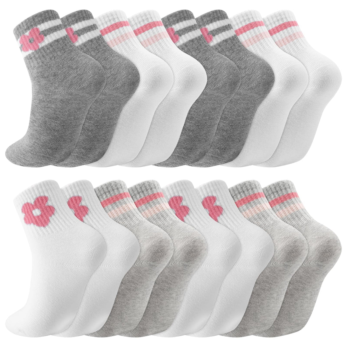 Jspupifip Girls Crew Athletic Socks