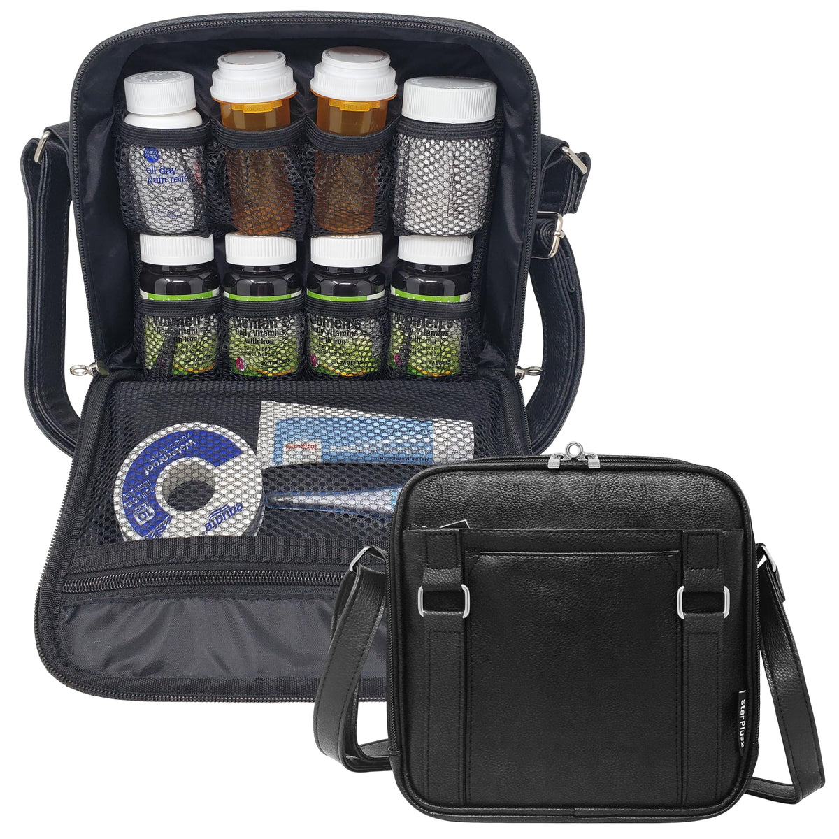 Medium Pill Bottle Organizer, Kids Travel Medicine Bag, Dinosaurs